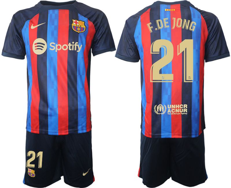 Men 2022-2023 Club Barcelona home blue 21 Soccer Jersey
